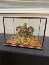 ENGLISH PLANETARY GEARS FUSEE SINGLE TRAIN SKELETON CLOCK