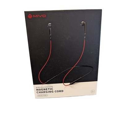 Mivo Fox Wireless Earphones Bluetooth 5.0 Magnetic Charging Black Red MFOX 001