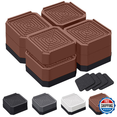 ANNKUT Bed Risers and Furniture Risers, Heavy Duty Adjustable Lifting Blocks for