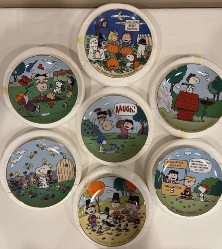 Peanuts Snoopy Magical Moments Collector Plates Danbury Mint Set Of 7 Vintage