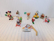 Mixed Lot of 9  1980's - 1990's Christmas Ornaments Hallmark, Disney & More