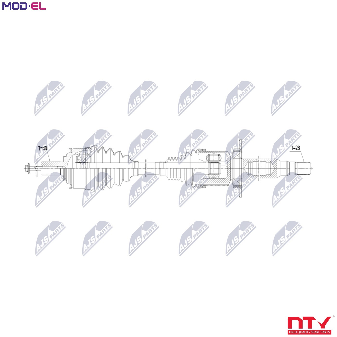 DRIVE SHAFT NPW-VV-175 FOR VOLVO B420T10/420T2/420T6/4204T26 2.0L 4cyl S90 II