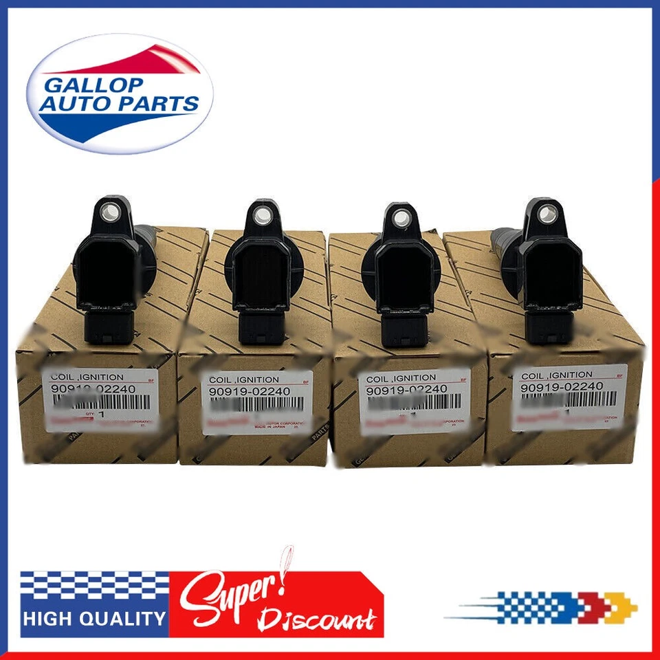 GENUINE DENSO Ignition Coils For 2000-2016 Toyota & Scion xA xB I4, 90919-02240! - Image 2 of 4