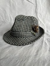 Mid-century Vintage Dunn & Co Tweed Hat – Pure New Wool  fedora UK 7 1/4 / EU 59