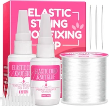 Ruiot Bracelet Glue to Keep Elastic String Stay Perfectly Tied for Clay Beads, J