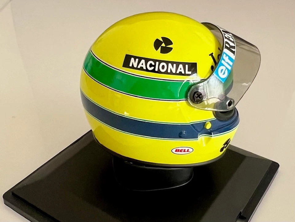 NEU F1 Ayrton Senna Lotus JPS 1985 seltener Helm Maßstab 1:5 Formel 1 DeAgostini - Bild 4 von 4