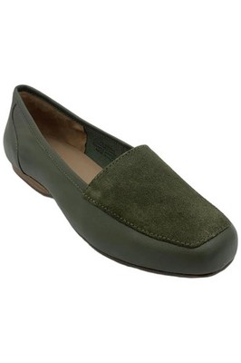 ARRAY Women's Freedom Slip-On Leather Loafers Olive
