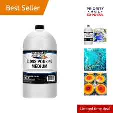 Versatile 64oz Acrylic Pouring Medium - Ideal for Vibrant, Smooth Paint Effects