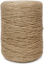 2mm Jute Twine 1200 Feet 3Ply Twisted Heavy Duty Brown Twine 1200.0 Feet