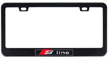 Black Sline License Plate Frame Cover Holder For Audi Stainless Steel