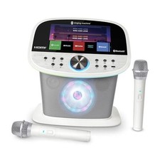 Platinum Plus   Wi-Fi Karaoke Machine for Adults  Kids with 2 Platinum White