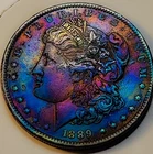 1889-O MORGAN SILVER DOLLAR- MONSTER RAINBOW 🌈. 240