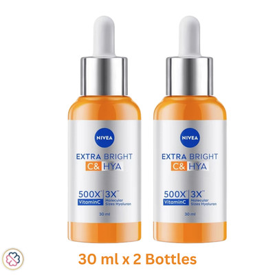 NIVEA Extra Bright C & Hya Vitamin Anti-Spot Serum 30ml x2 Brightening Hydrating