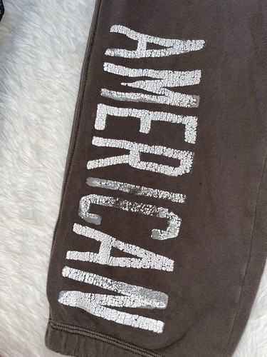 PANTALONES DE CHÁNDAL AMERICAN EAGLE CAPRI RECORTADOS PARA MUJER M MARRÓN MEDIO VINTAGE - Imagen 2 de 6