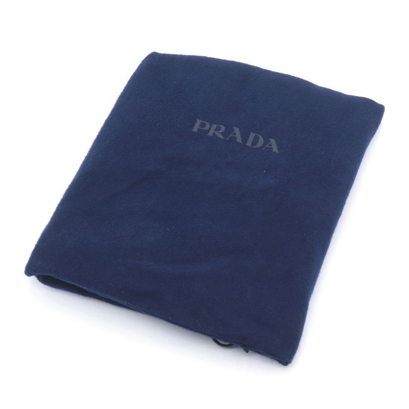 PRADA backpack 2VZ064 nylon saffiano leather black backpack triangle logo used thumbnail 9