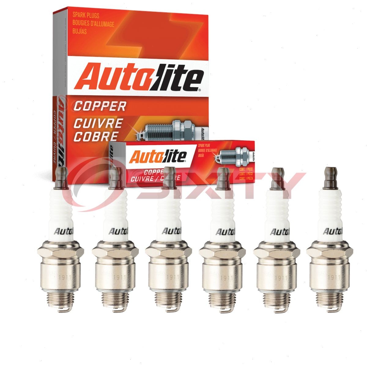6 pc Autolite Copper Core Spark Plugs for 1948-1950 Willys Station Sedan mp