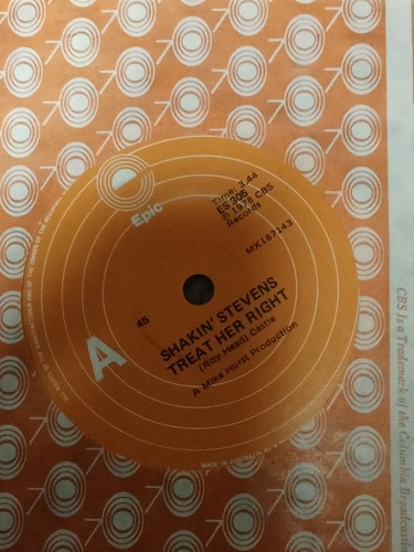 Shakin Stevens Treat Her Right 45 7 Inch Australia Epic N/Mint Rare Rock