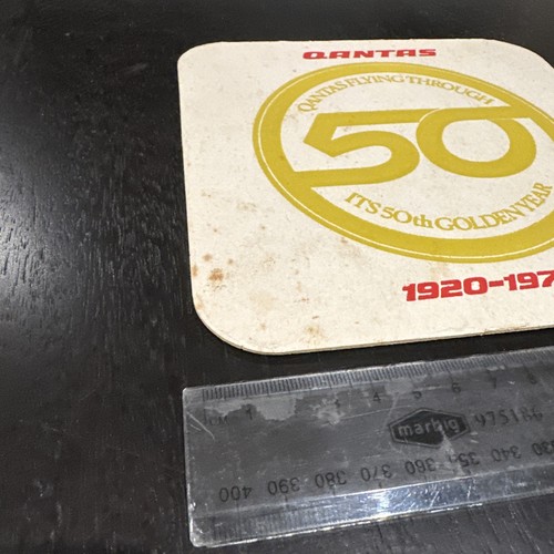 QANTAS 50 Years Anniversary 1920-1970 Place Mat Vintage - Foto 4 di 6