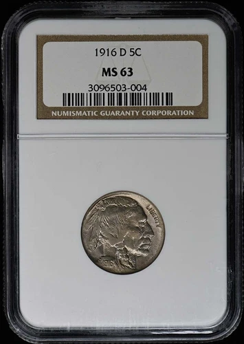 1916-D Buffalo Nickel Type 2 5C NGC MS63