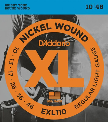 **10 sets D'Addario XL Nickel EXL110 Electric Guitar Strings, 10-46, 10 sets*