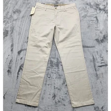 NEW Dockers Pants Men W33 L30 Tan Khaki Lux Cotton Stretch Slim Fit Flex Comfort