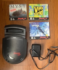 Atari Jaguar CD Console Tested and Working with Manuals, Power Cord, and 3 Games