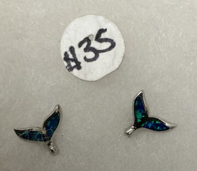 Sterling Silver And Turquoise Earrings   Studs   New   Handmade   Signed