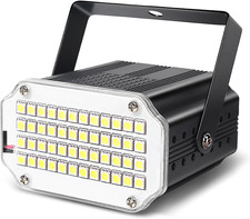 48 Led Strobo Discoteca Luce Stroboscopica Ritmo Musica per Casa, Mini Led Strob