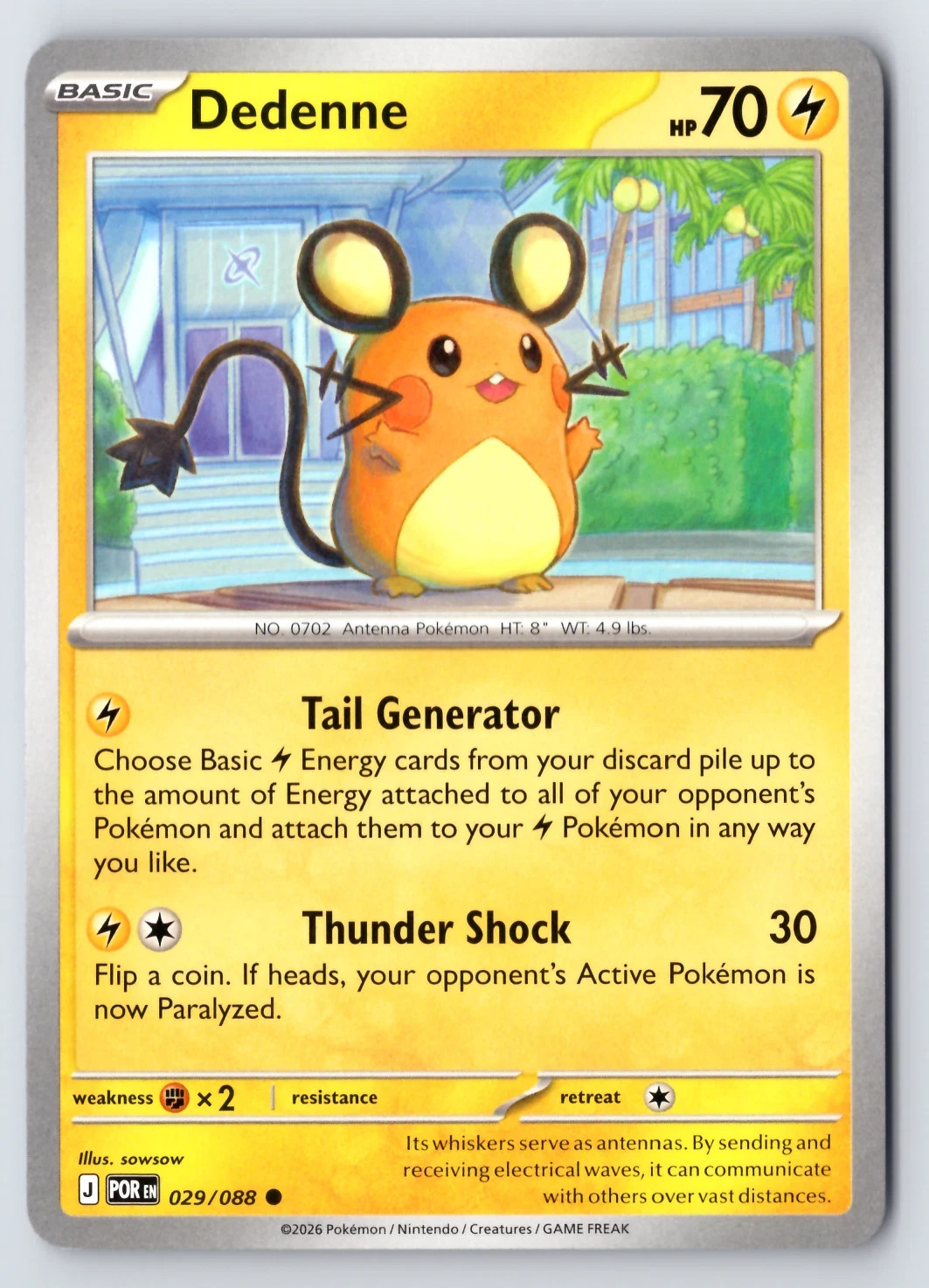 Dedenne 029/088 ME03: Perfect Order Pokemon TCG (FREE S&H)