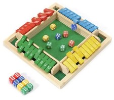 Wooden Shut The Box Game - Classic Dice  Puzzle Game for Families and Parties