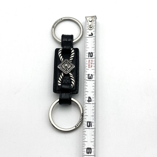 Brighton Double Ended Keychain Black Leather - Picture 2 of 3