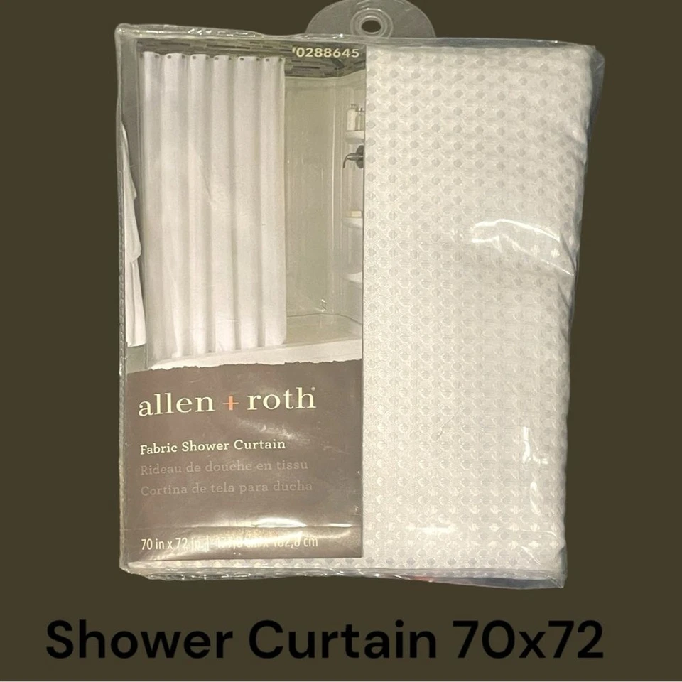 ¡Nuevo! Cortina de ducha blanca de Allen+Roth Foto 2 de 4