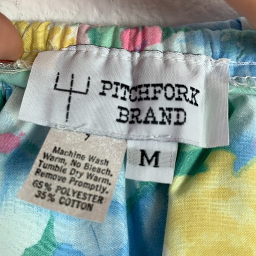 Conjunto Falda Mediana Vintage Años 80 Marca Pitchfork Verde Floral Encaje Cuadrado Baile - Imagen 15 de 16