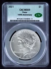 Photo of a Peace Dollar (2021-Present) coin from an eBay sale