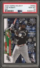 LUIS ROBERT 2020 TOPPS HOLIDAY SSP ROOKIE VARIATION RC #2 PSA 10 GEM MINT