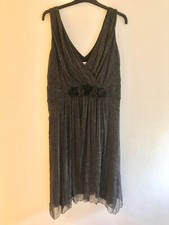 Women black Mini Dress Ladies Plus Size Summer Party Cocktail Size 24 Was £45