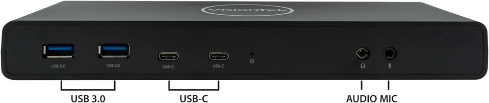VisionTek VT4500 Dual Display 4K USB 3.0 and USB-C Docking Station with Power - Image 2 of 4