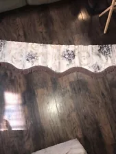 Croscill chambord  valance Scalloped Fringed 16x70 Purple Rose Used Vintage