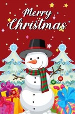 Christmas Snowman Poster Print Holiday Wall Decor 17 X 12 Reproduction