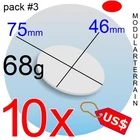 10x 2mm Clear Acrylic 46x75mm 75x46mm Oval Base Cavalry Bike Warhammer 40k AOS