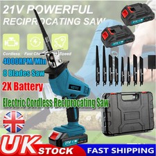 Electric Reciprocating Saw Cordless Hand Saw  Wood Cutting Machine 8 Blade Kit