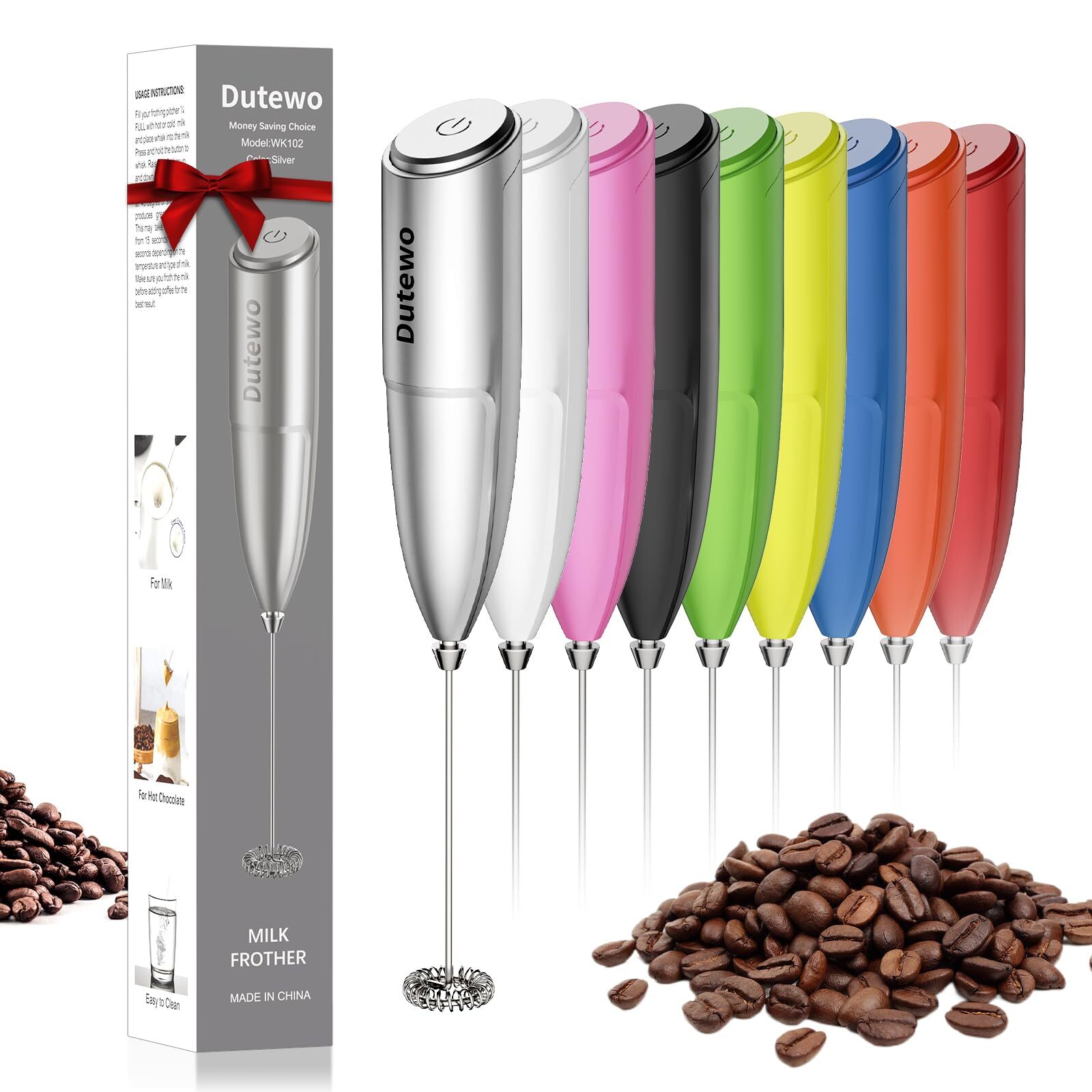 Hand Mixer Milk Frother for Coffee - Frother Handheld Foam Maker for Lattes, ...