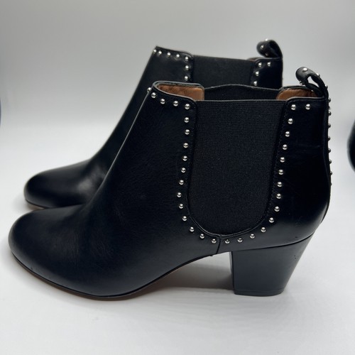 AUTHENTIC GIVENCHY ANKLE STUDDED BLACK LEATHER BOOTS, SIZE MISMATE! 36.5/38 READ - Picture 4 of 9
