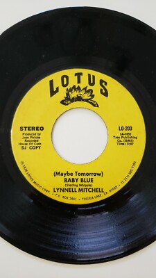Lynnell Mitchell DJ PROMO 45 Baby Blue/Same Lotus Records LO-203