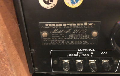 Marantz Model 2110 Stereophonic Tuner Oscilloscope Perfect Working