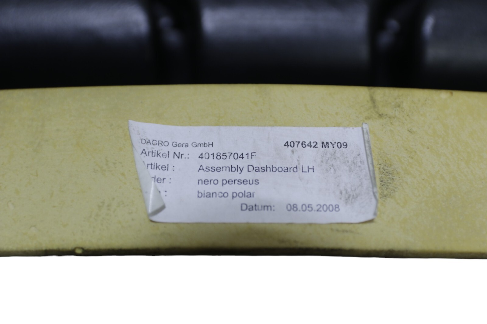 Lamborghini Gallardo Front Leather Dashboard Dash Panel 2004 - 2014 OEM