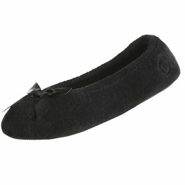 black isotoner ballerina slippers