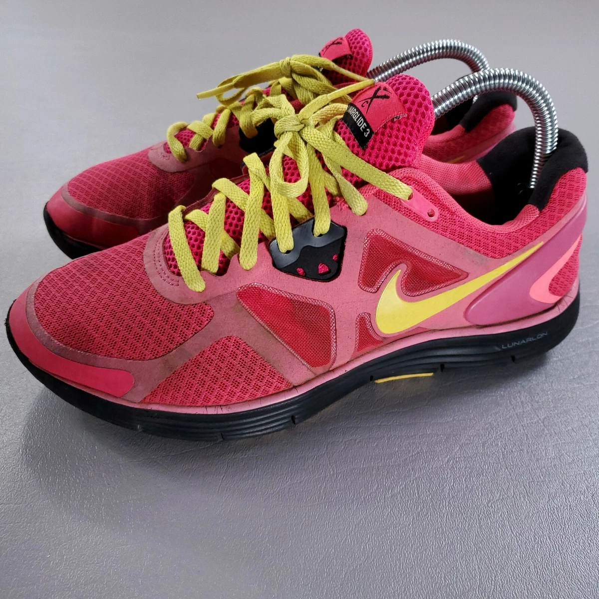 Nike LunarGlide 3 Running Shoe Womens 8.5 Pink Yellow Mesh