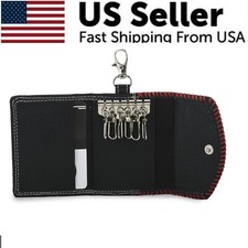 Genuine Leather Men's Key Holder Accessory 6 Key Chain Wallet Case Many Colors