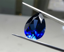 High quality Pear Cut Blue Sapphire Lab Created High hardness AAAA Loose Gems